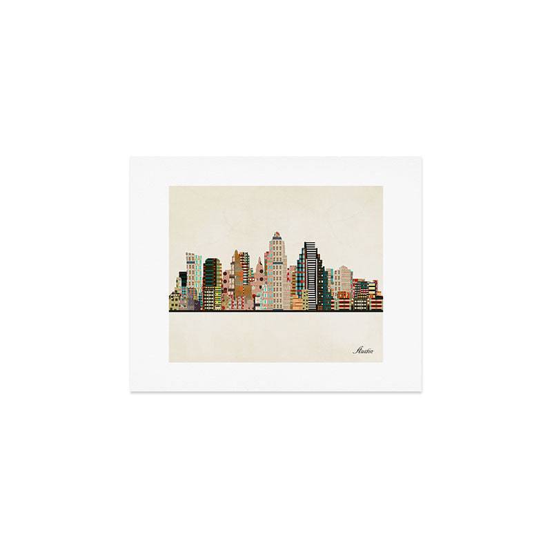 austin skyline Art Print Gallery Image 1