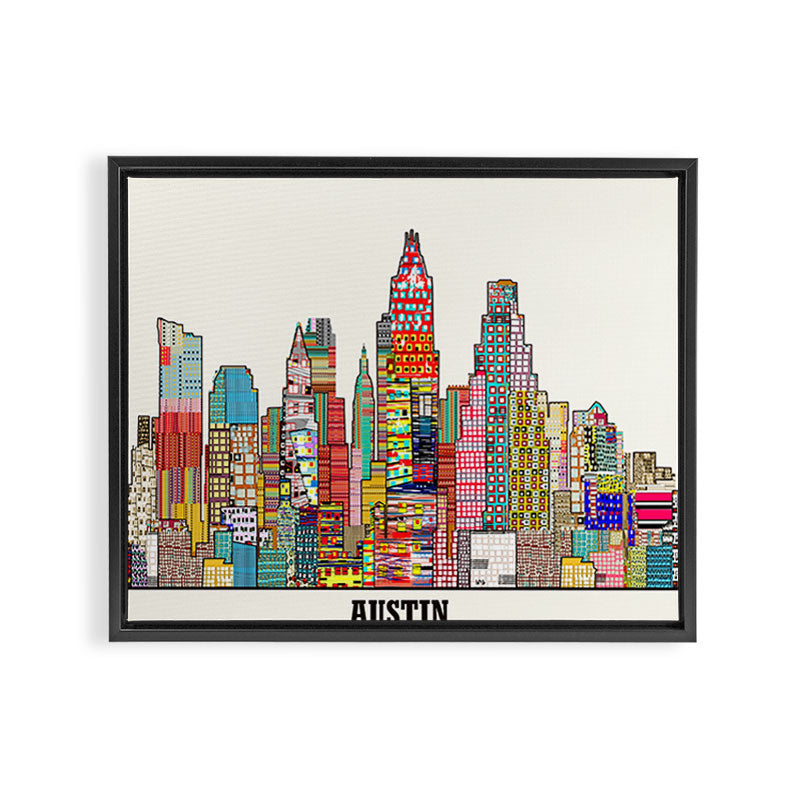 Austin texas Framed Canvas Print Gallery Image 2