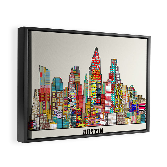 Austin texas Framed Canvas Print Gallery Image 1