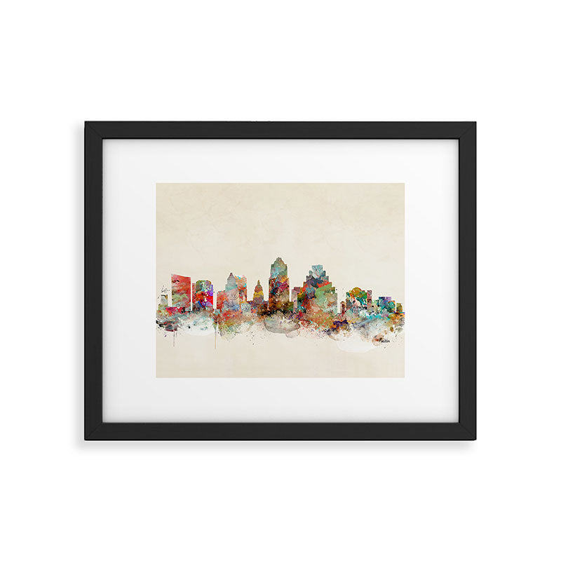 austin texas skyline Framed Art Print Gallery Image 5