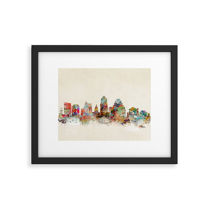 austin texas skyline Framed Art Print Gallery Image 1