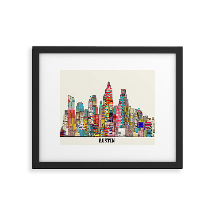 Austin texas Framed Art Print Gallery Image 1