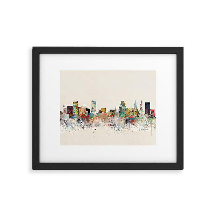 baltimore maryland skyline Framed Art Print Gallery Image 1
