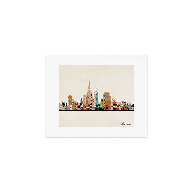 barcelona skyline Art Print Gallery Image 1