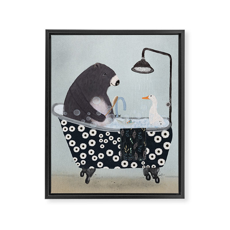 bath time Framed Canvas Print Gallery Image 8