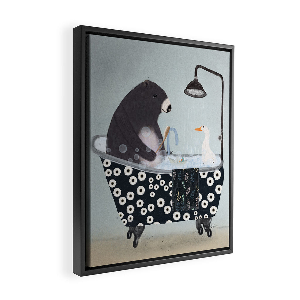 bath time Framed Canvas Print Gallery Image 2