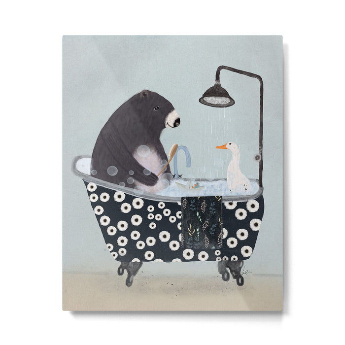 bath time Metal Print Gallery Image 1