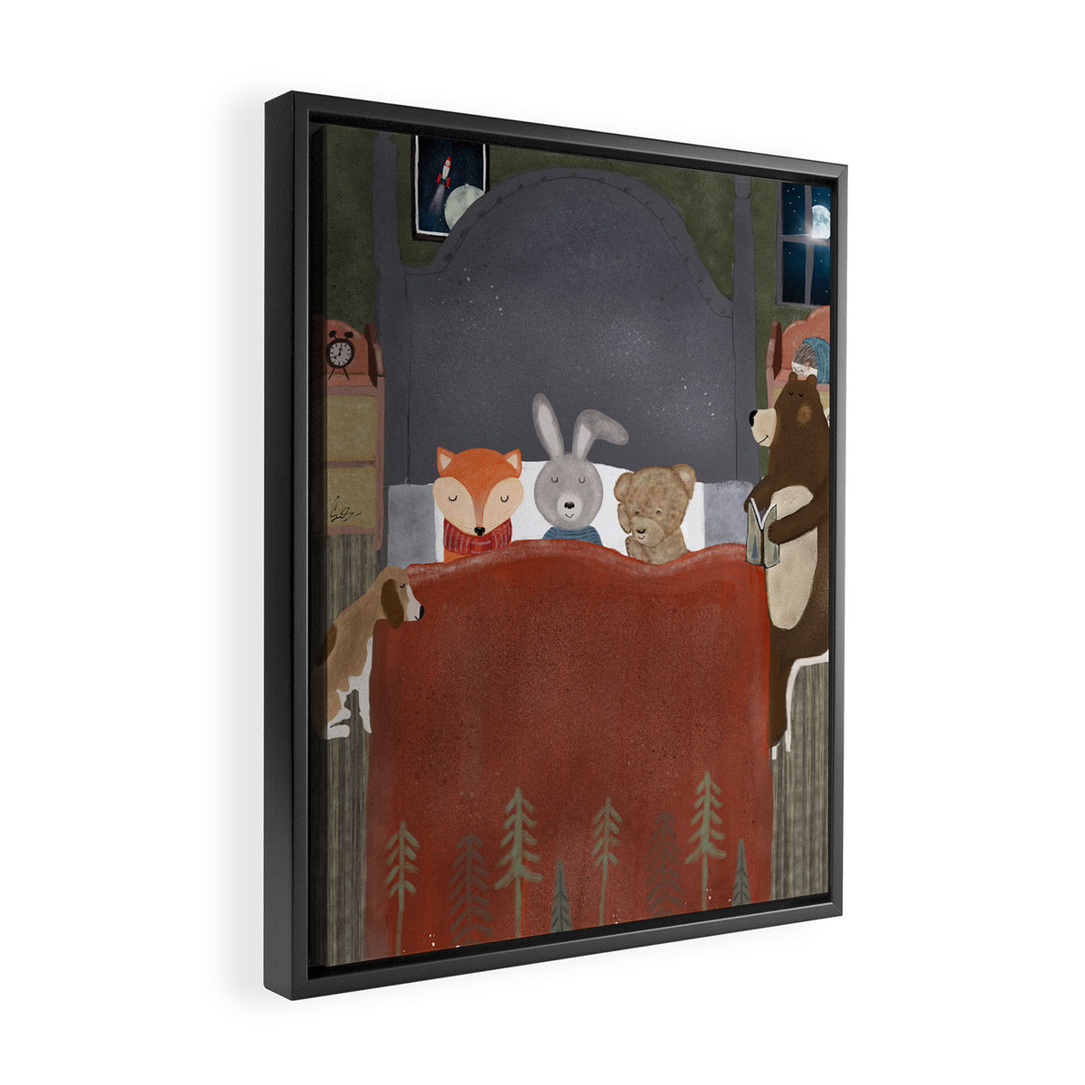 bedtime story Framed Canvas Print Gallery Image 2