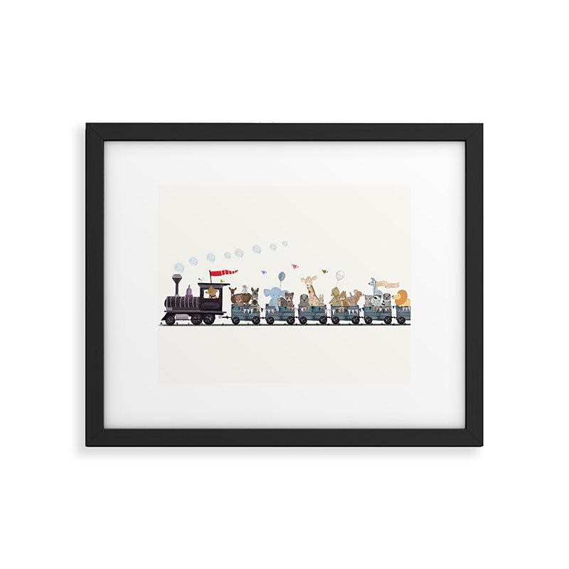 big little nursery nature train Framed Art Print Gallery Image 4