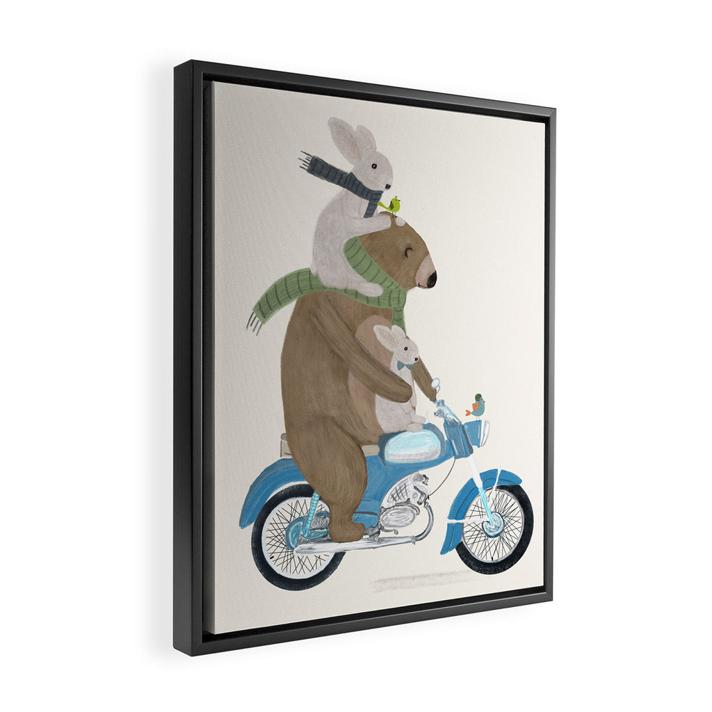 biker buddies Framed Canvas Print Gallery Image 2