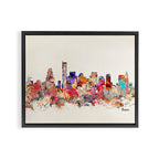 boston city massachusetts Framed Canvas Print Gallery Image 2