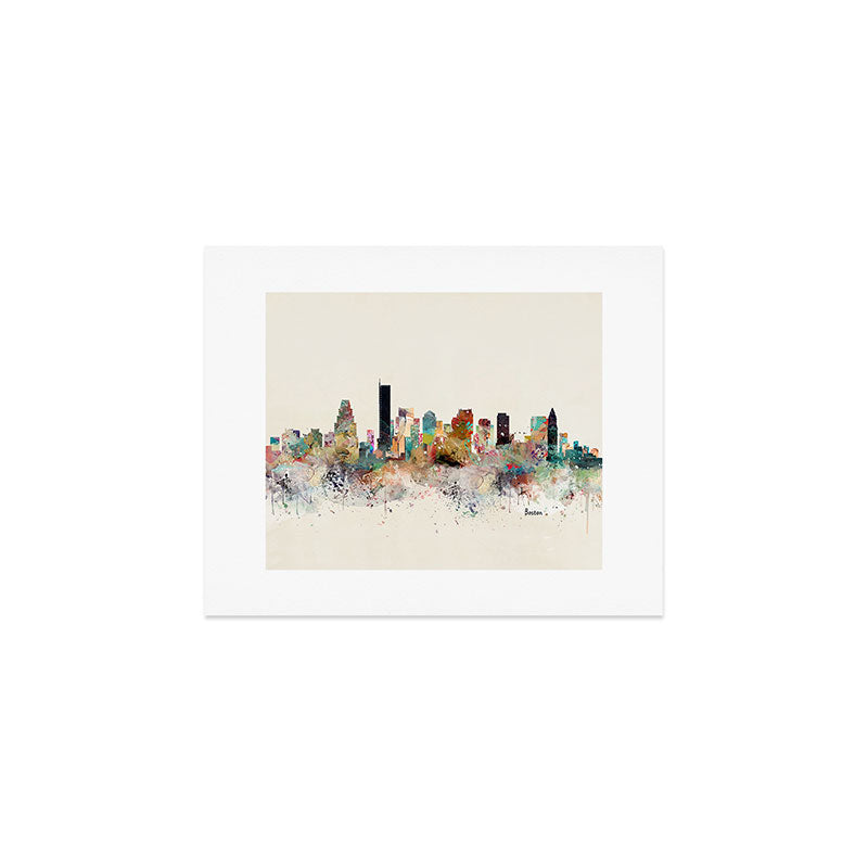 boston city skyline Art Print Gallery Image 1