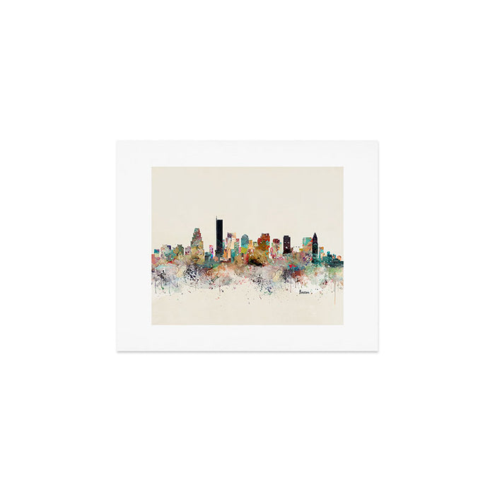 boston city skyline Art Print Gallery Image 1