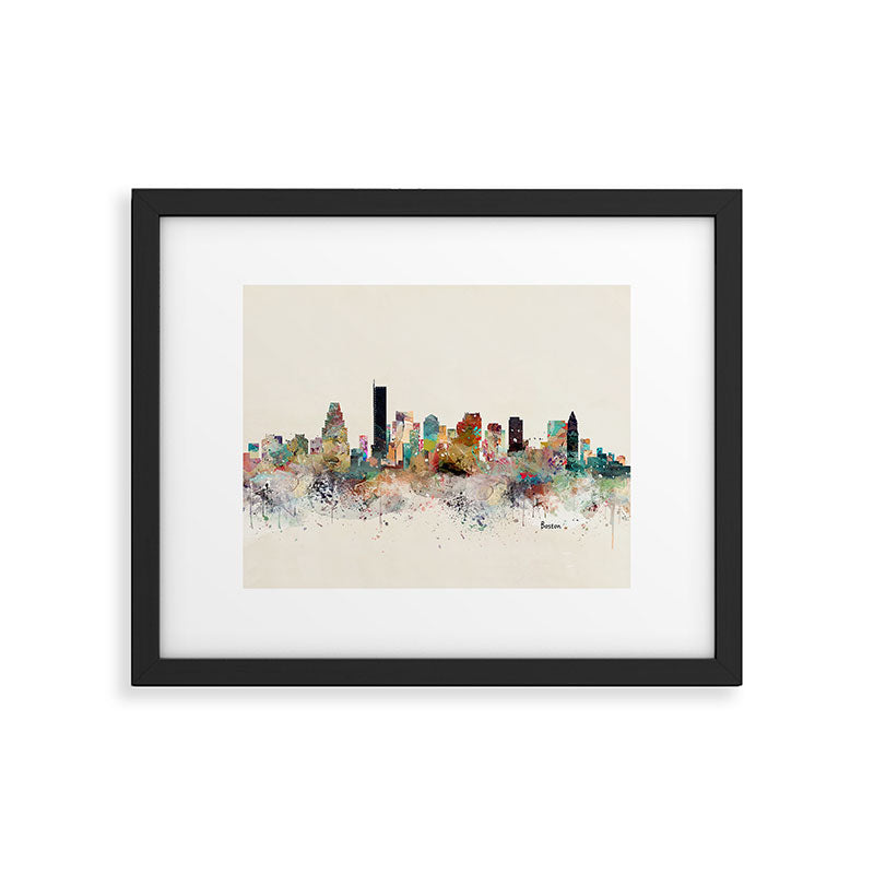 boston city skyline Framed Art Print Gallery Image 5