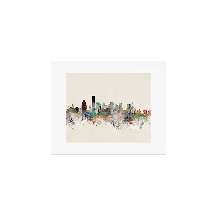 boston massachusetts skyline Art Print Gallery Image 1