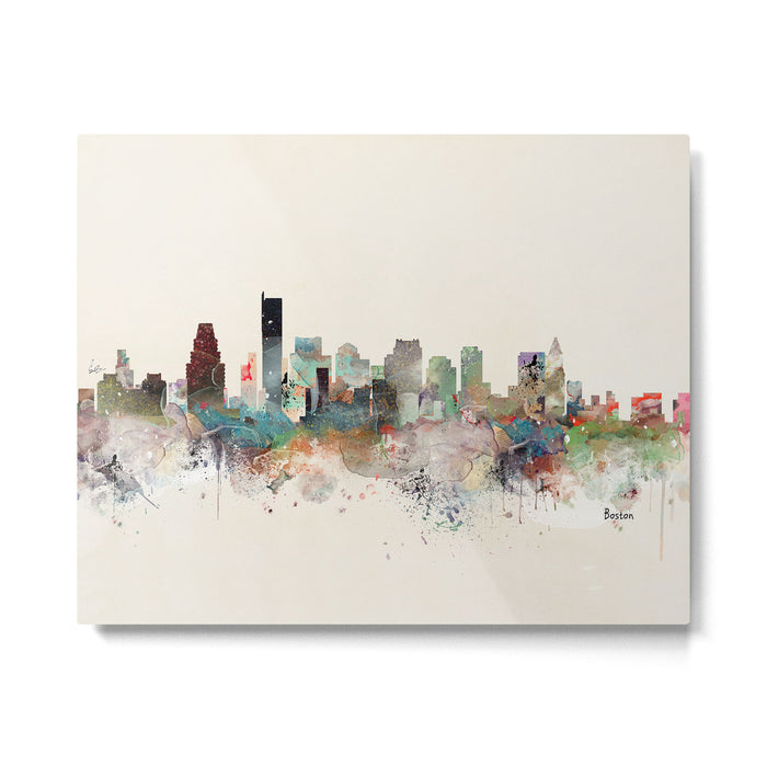 boston massachusetts skyline Metal Print Gallery Image 1