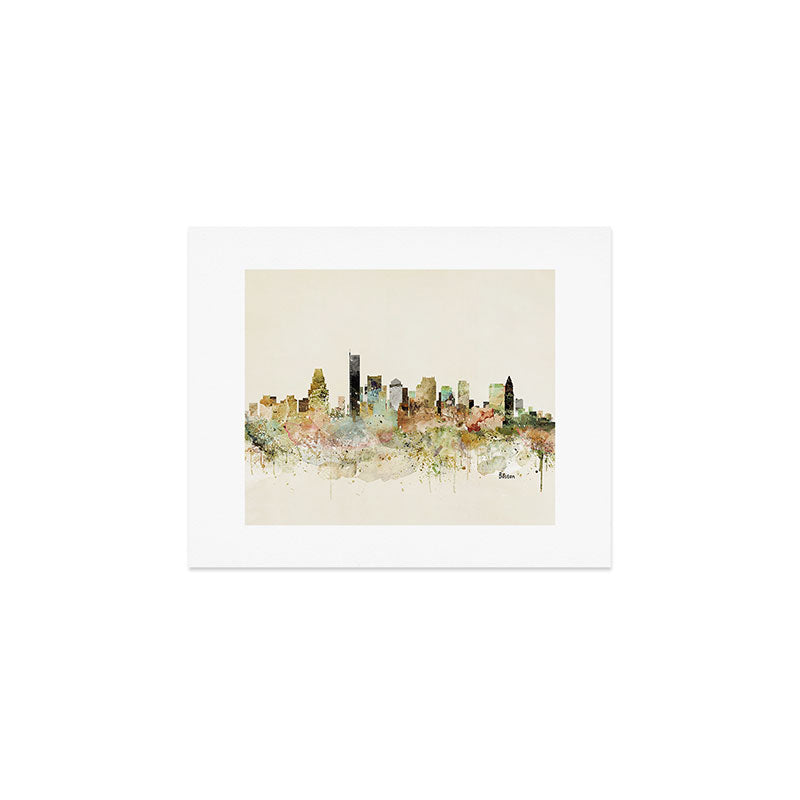 Boston Massachusetts skyline Art Print Gallery Image 1