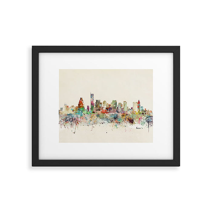 Boston Massachusetts Skyline Framed Art Print Gallery Image 1