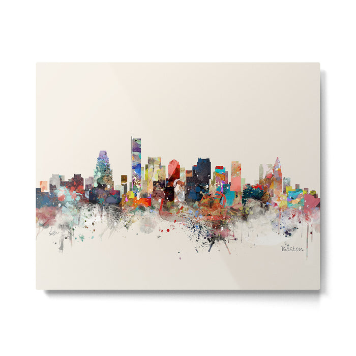 boston skyline Metal Print Gallery Image 1