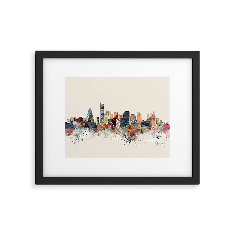 boston skyline Framed Art Print Gallery Image 6