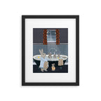 bunny bath time Framed Art Print Gallery Image 6