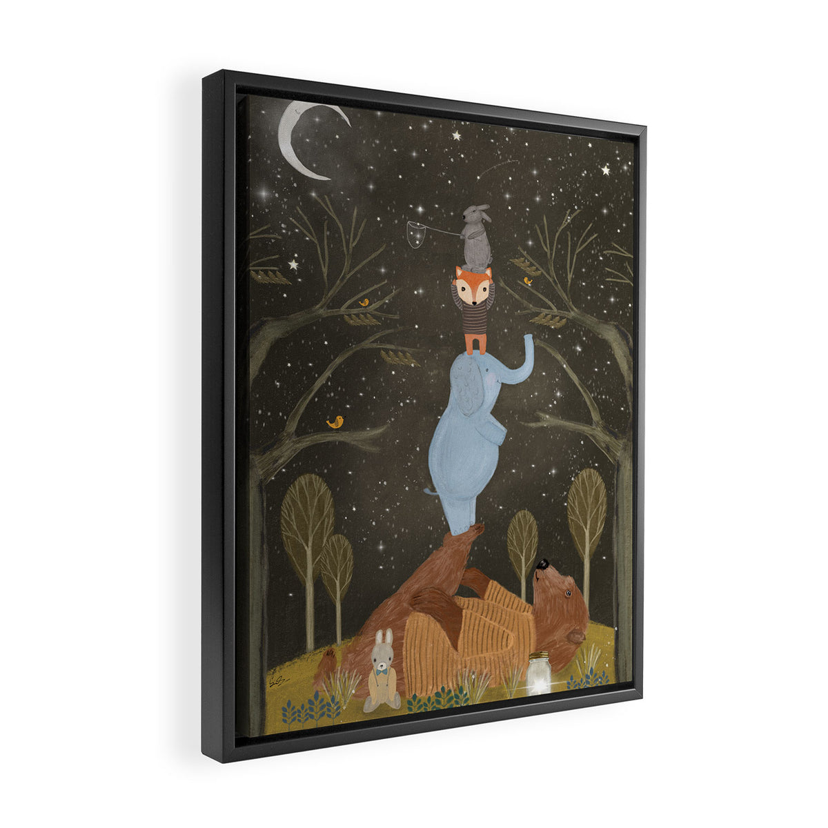 catching falling stars Framed Canvas Print Gallery Image 2