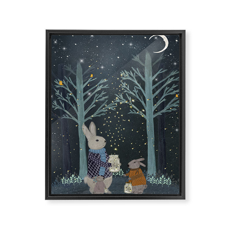 catching fireflies Framed Canvas Print Gallery Image 8