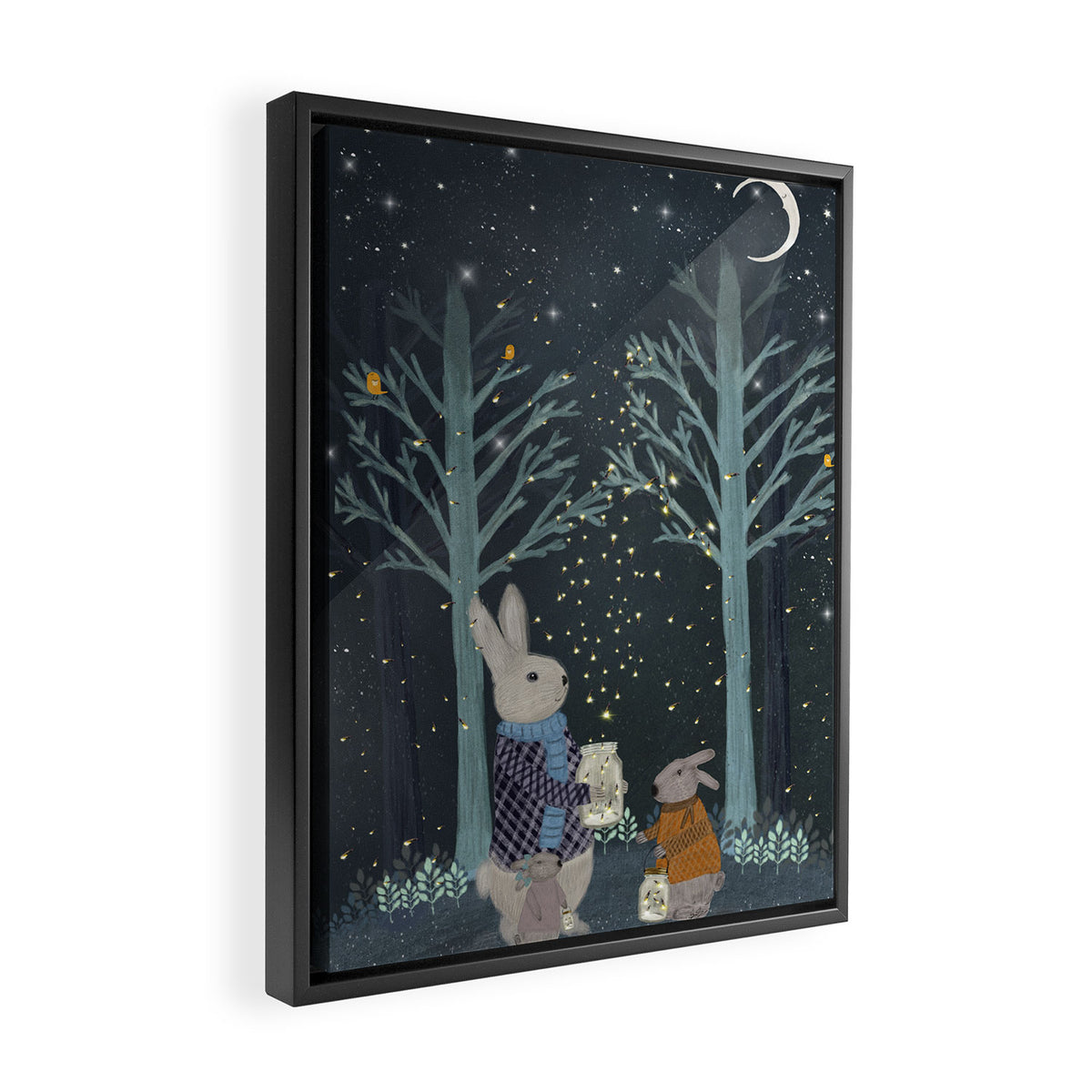 catching fireflies Framed Canvas Print Gallery Image 2
