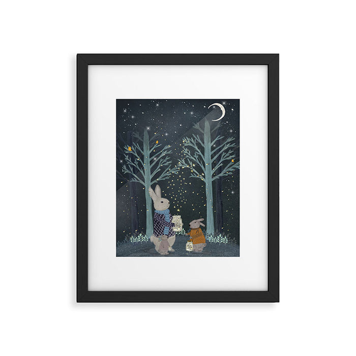 catching fireflies Framed Art Print Gallery Image 1
