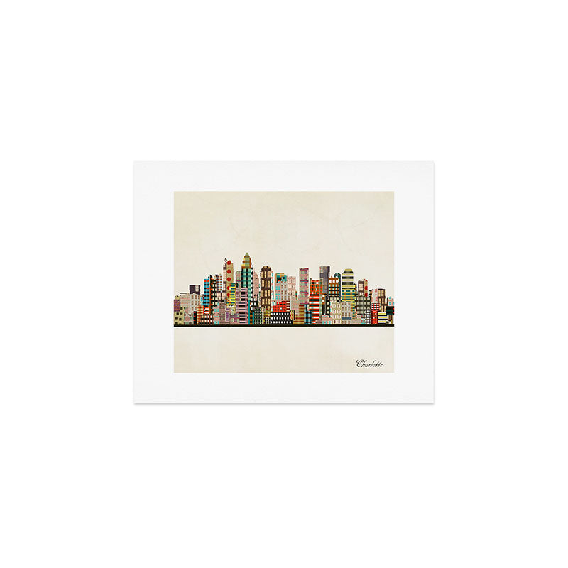 charlotte north carolina skyline Art Print Gallery Image 1