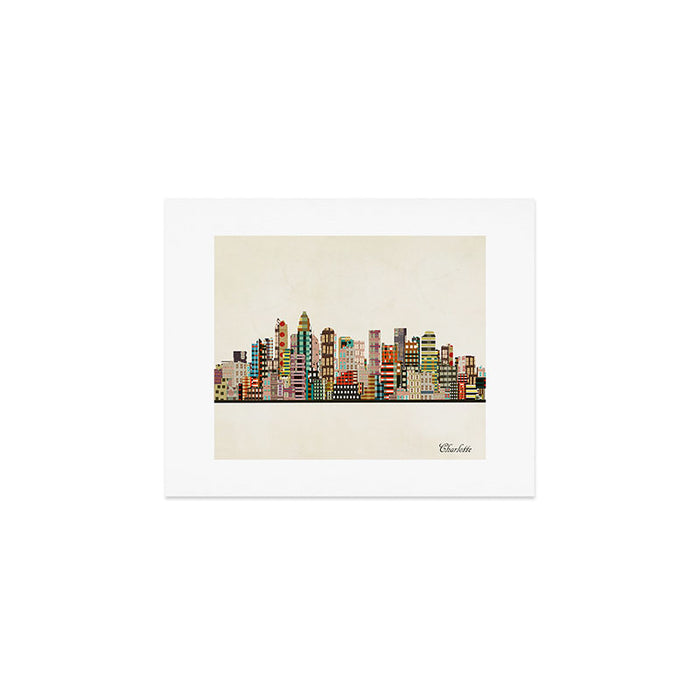 charlotte north carolina skyline Art Print Gallery Image 1
