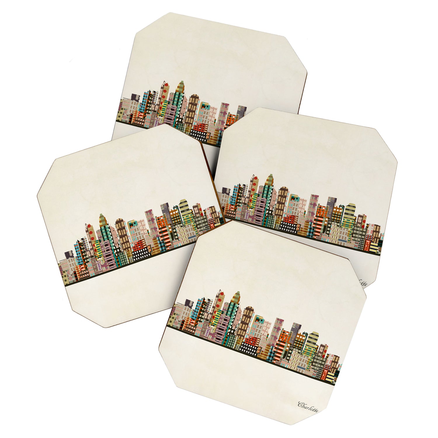 charlotte north carolina skyline Coaster Gallery Image 1