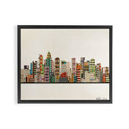 charlotte north carolina skyline Framed Canvas Print Gallery Image 3