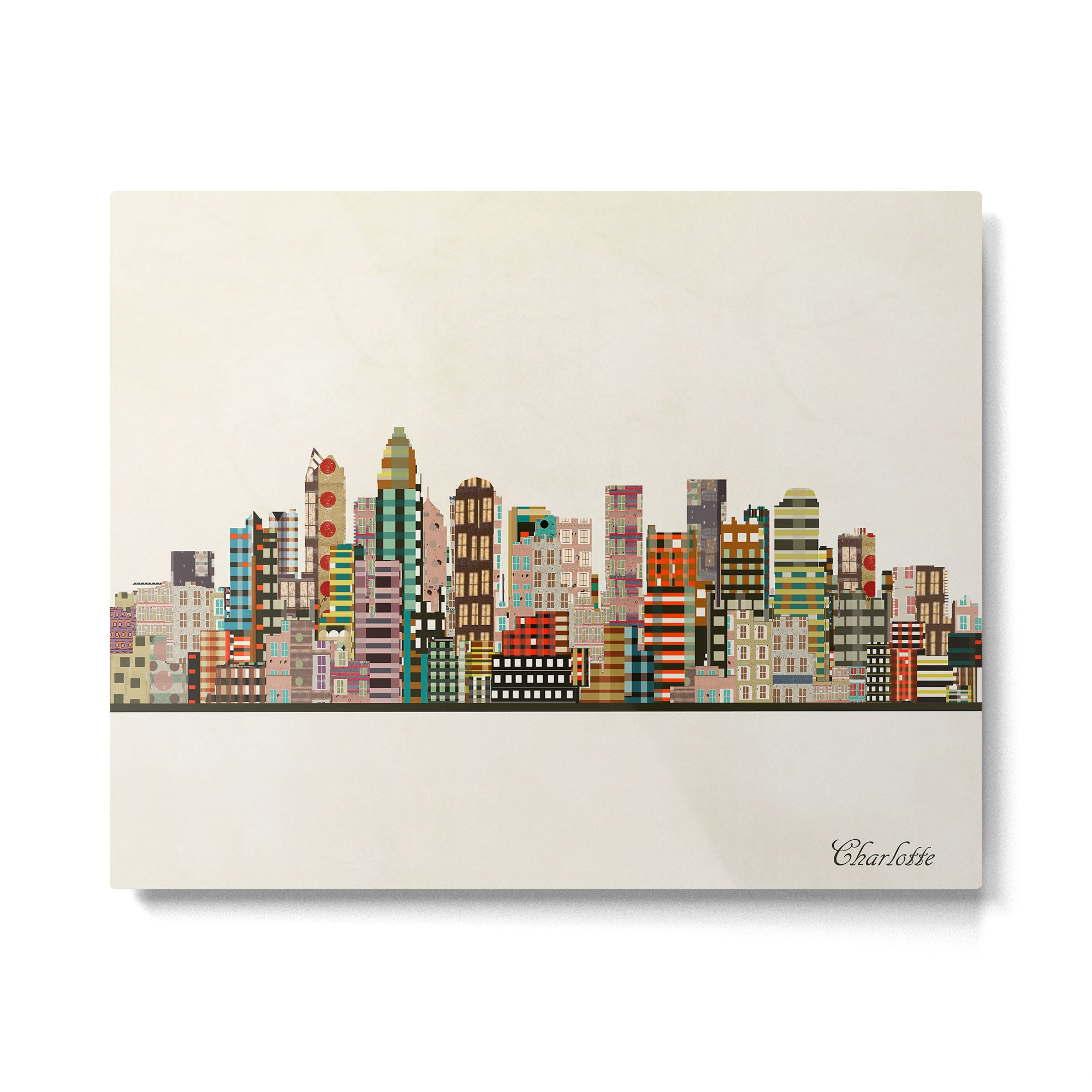 charlotte north carolina skyline Metal Print Gallery Image 6