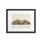 charlotte north carolina skyline Framed Art Print Gallery Image 4