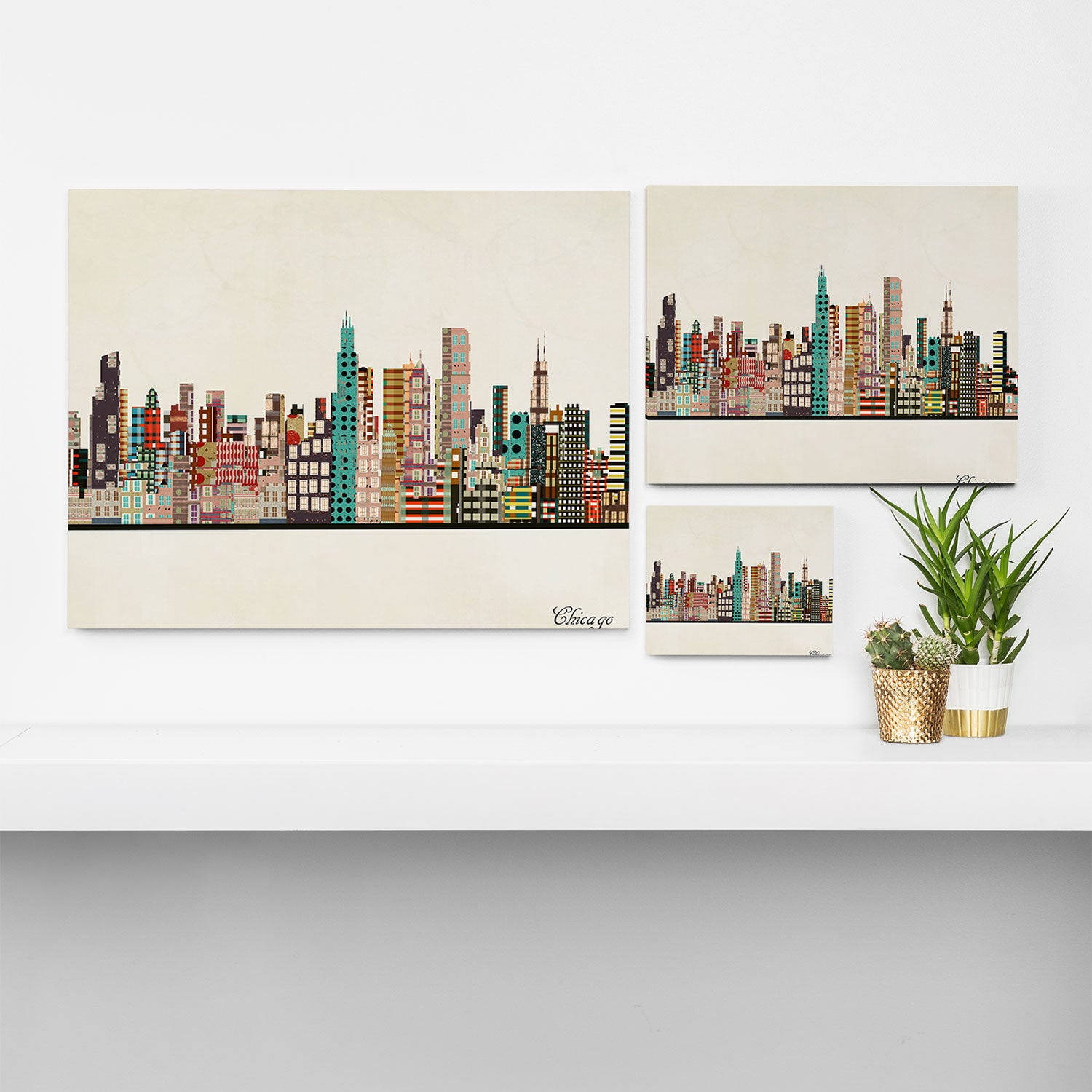 chicago city skyline Canvas Print Gallery Image 3