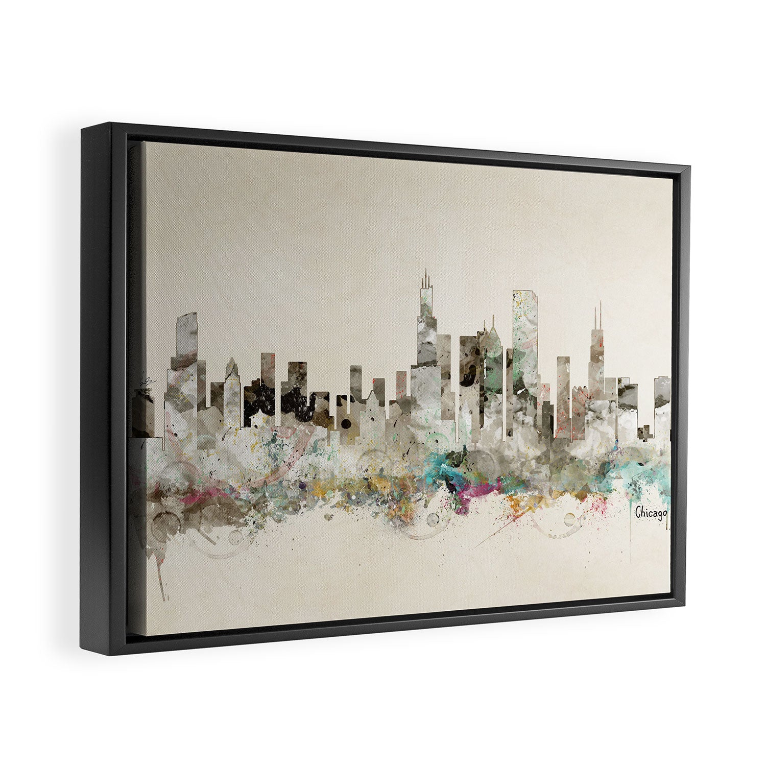 chicago city skyline Framed Canvas Print Gallery Image 6