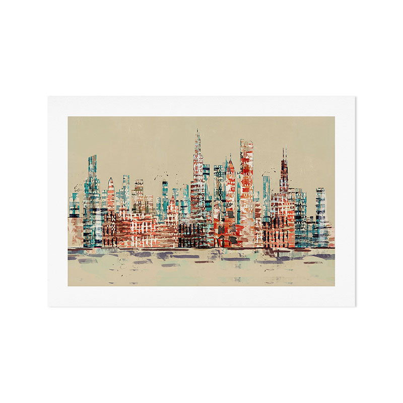 chicago city skyline Art Print Gallery Image 1