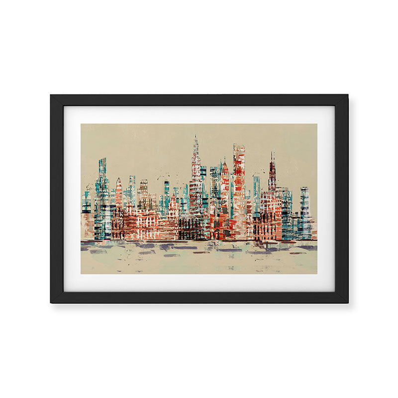 chicago city skyline Framed Art Print Gallery Image 2