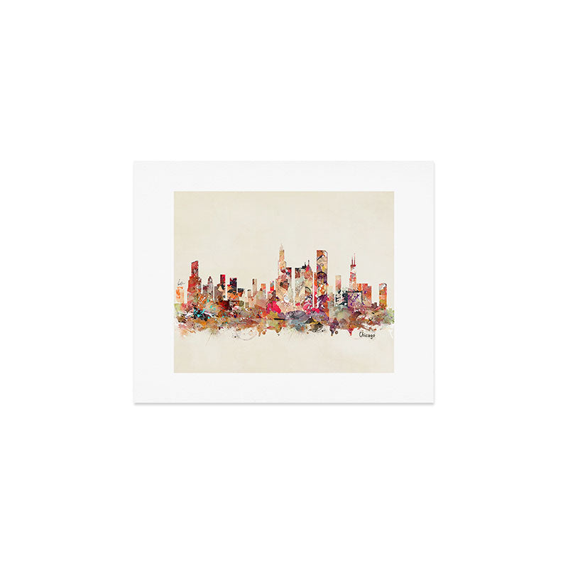 Chicago Illinois skyline Art Print Gallery Image 1