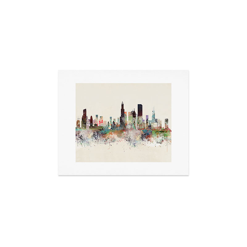 chicago illinois skyline Art Print Gallery Image 1