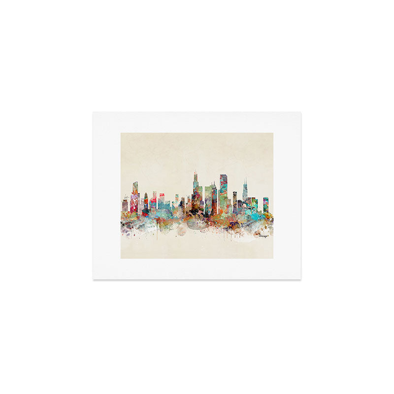 chicago illinois skyline Art Print Gallery Image 1