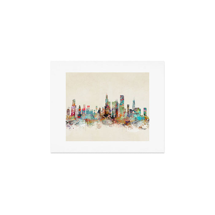 chicago illinois skyline Art Print Gallery Image 1