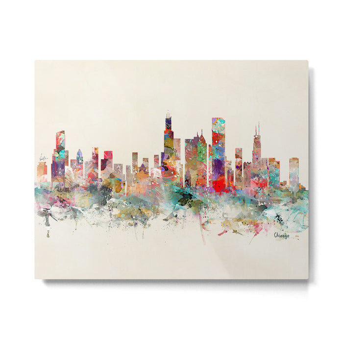 chicago illinois skyline Metal Print Gallery Image 1