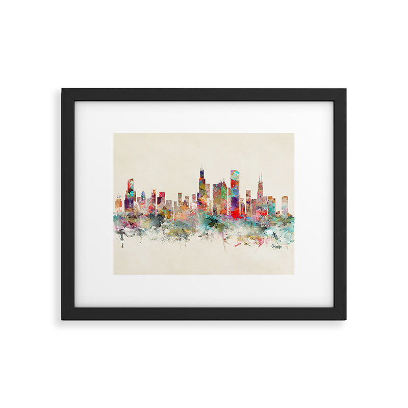 chicago illinois skyline Framed Art Print Gallery Image 6