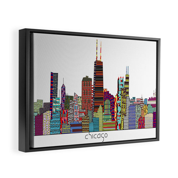 Chicago  Framed Canvas Print Gallery Image 1
