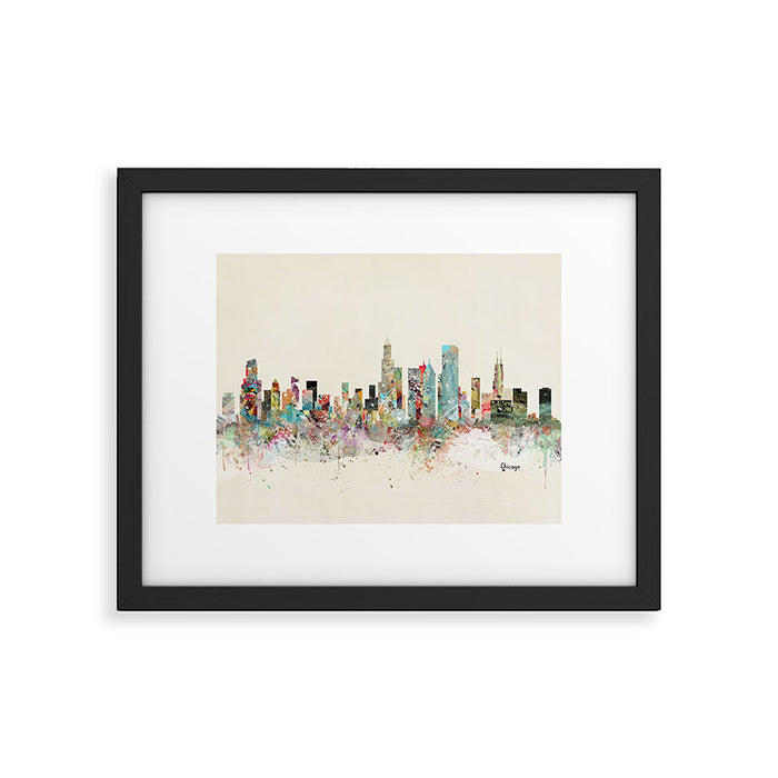 chicago skyline Framed Art Print Gallery Image 1