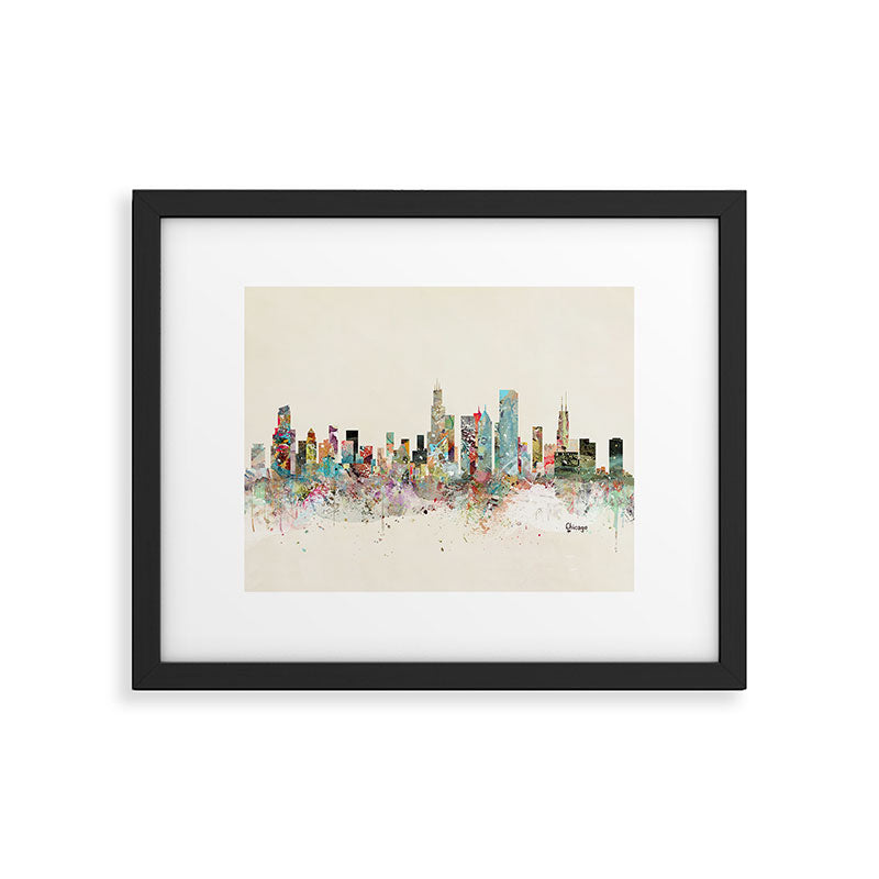 chicago skyline Framed Art Print Gallery Image 4