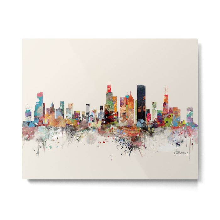 chicago skyline Metal Print Gallery Image 1