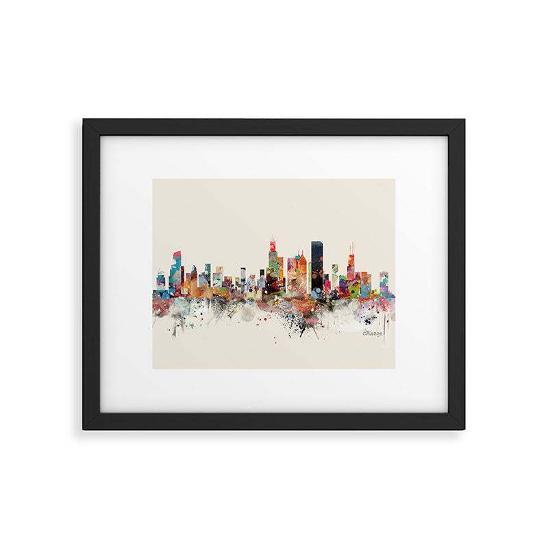 chicago skyline Framed Art Print Gallery Image 6